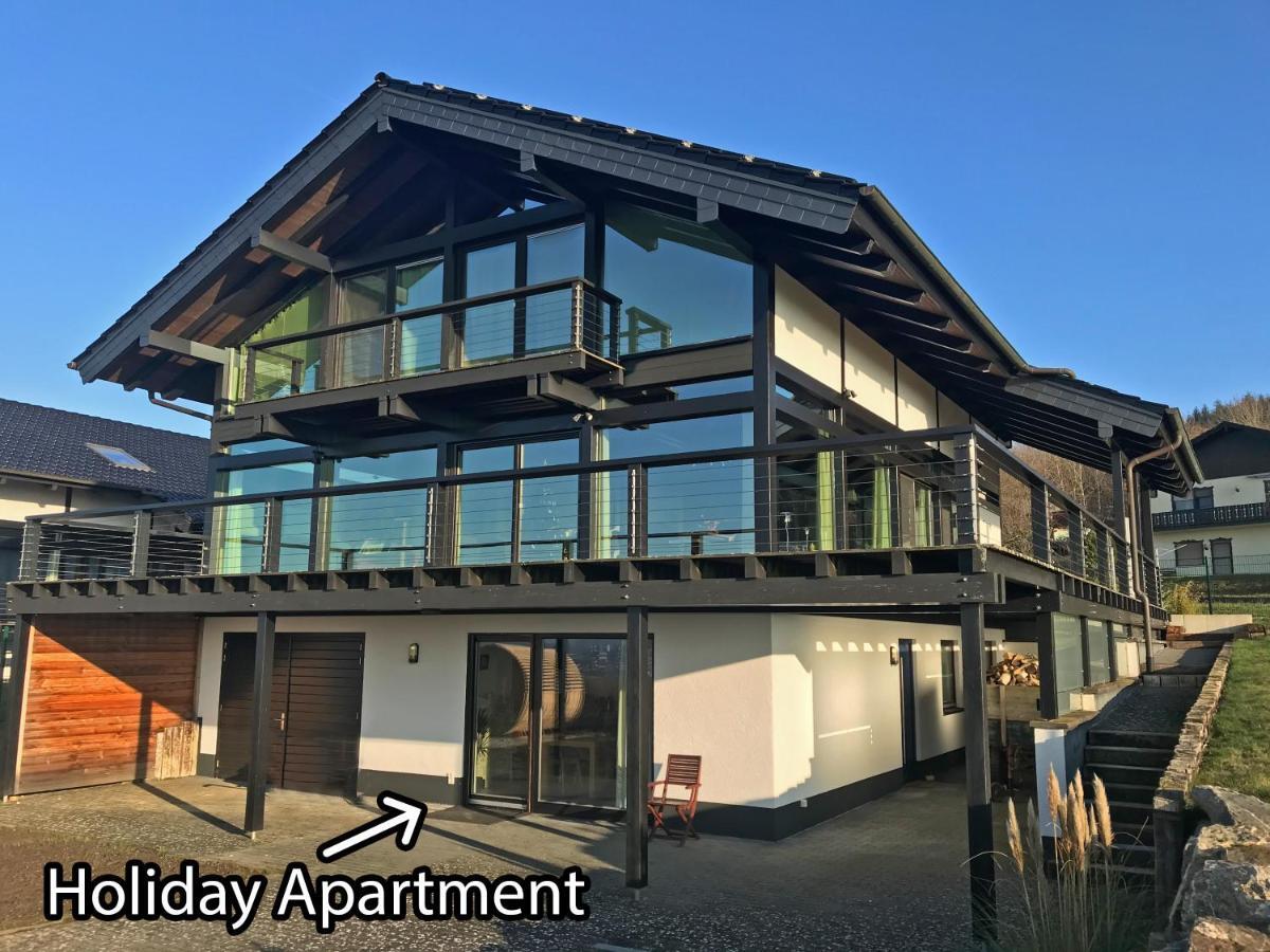 Hunsrück Valley View Apartment with Cedar SAUNA Bruschied Exterior foto